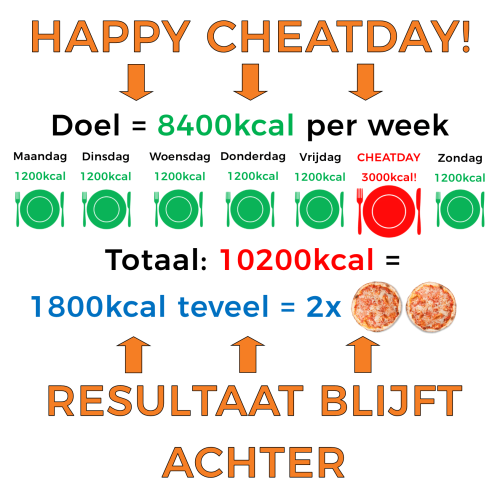 cheatday afvallen